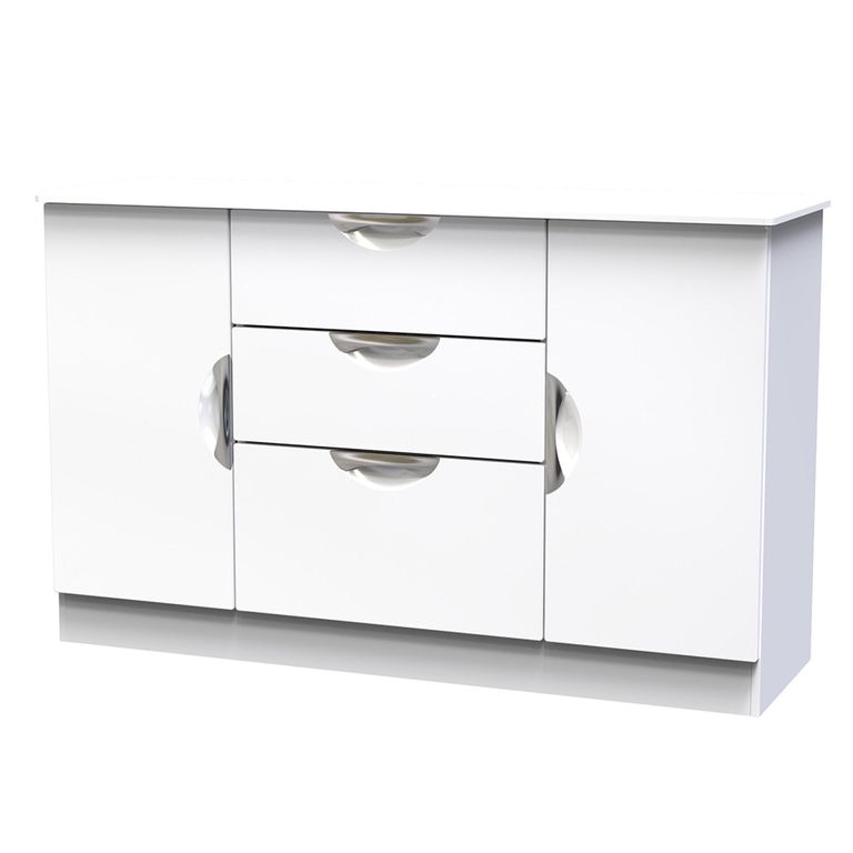 Camden Sideboard - Medium - 2 Doors - White Gloss