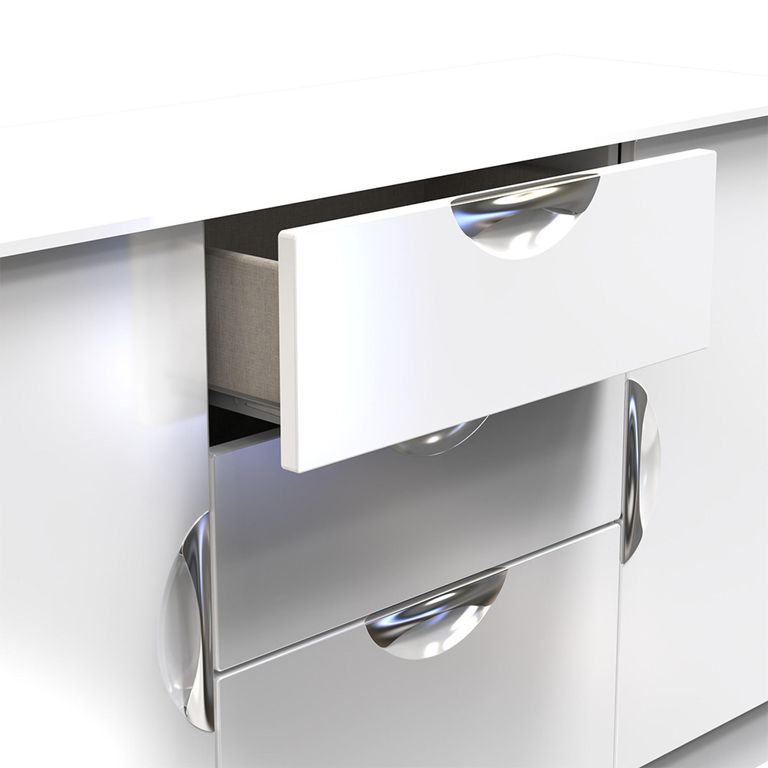 Camden Sideboard - Medium - 2 Doors - White Gloss