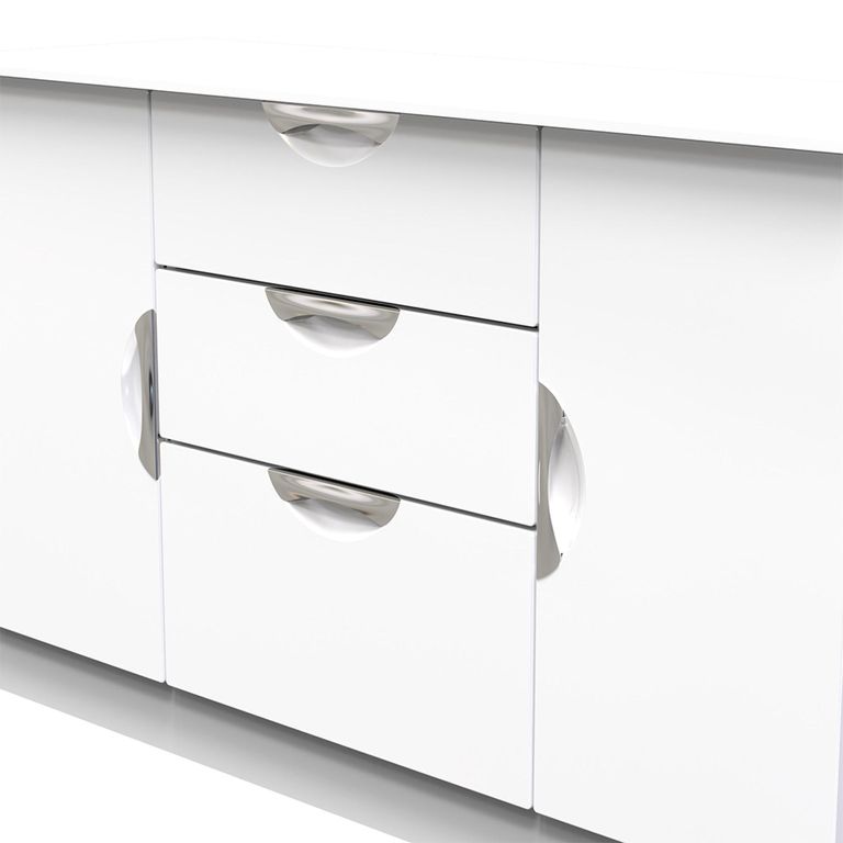 Camden Sideboard - Medium - 2 Doors - White Gloss