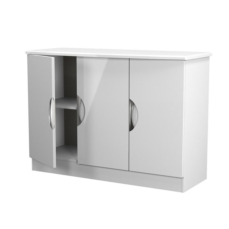 Camden Sideboard - Small - 3 Doors - White Gloss
