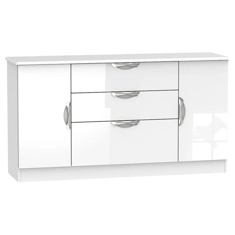 Camden Sideboard - Wide - 2 Doors - White Gloss