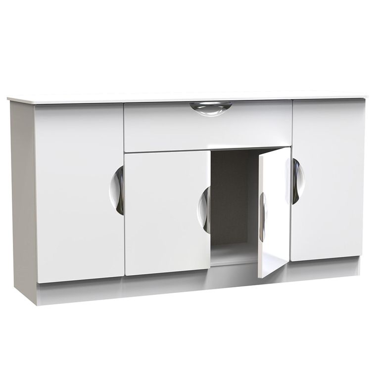 Camden Sideboard - Wide - 4 Doors - White Gloss