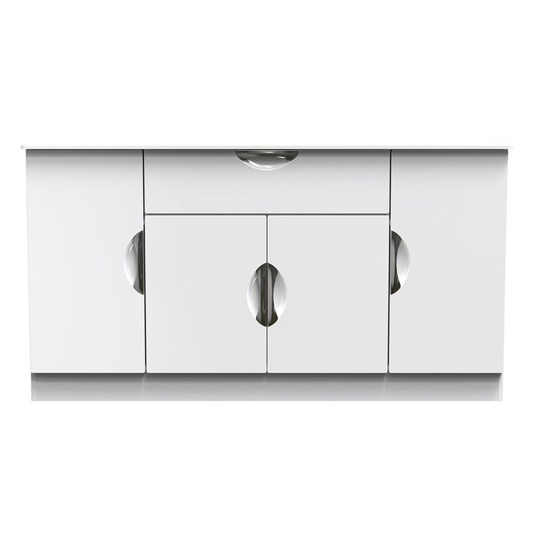 Camden Sideboard - Wide - 4 Doors - White Gloss