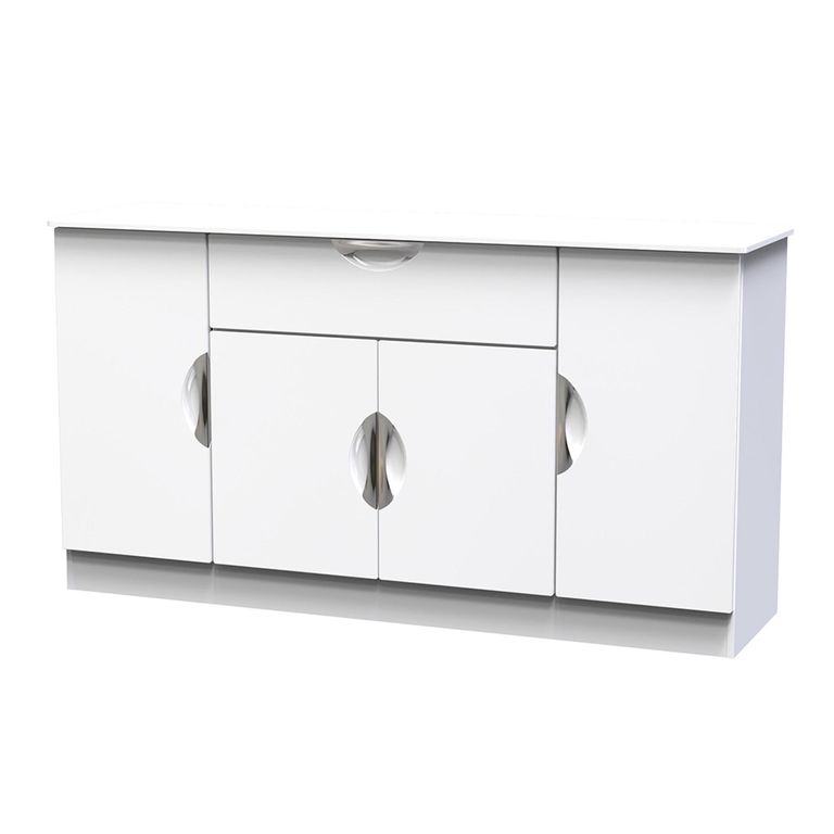 Camden Sideboard - Wide - 4 Doors - White Gloss
