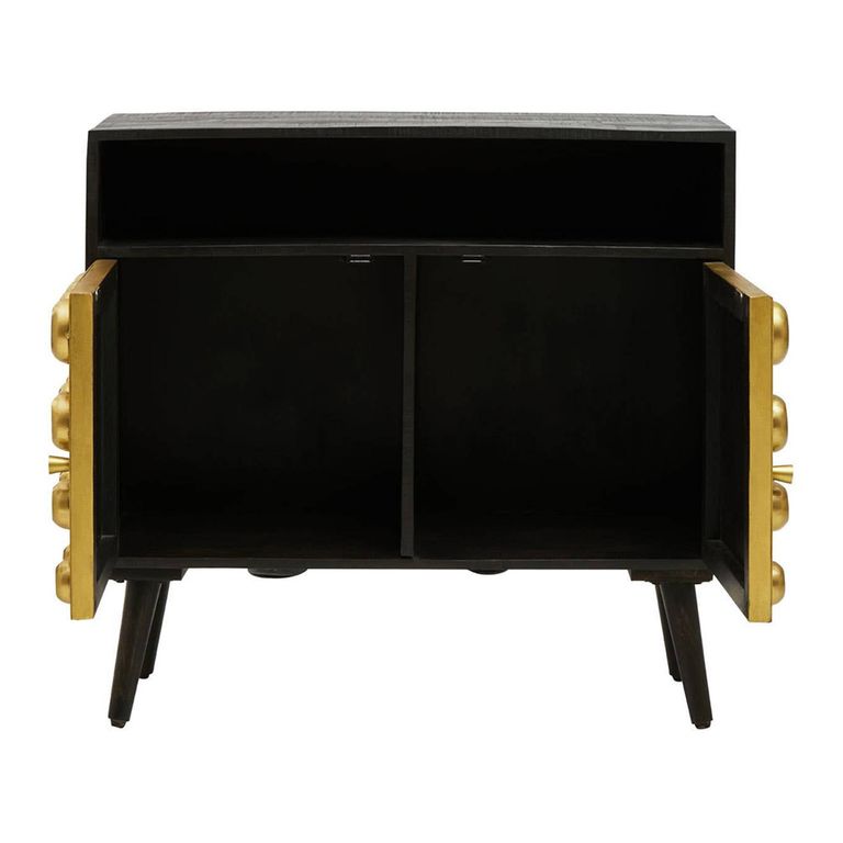 Arti Sideboard - 2 Door - 87.5cm - Black - Mango Wood - Small