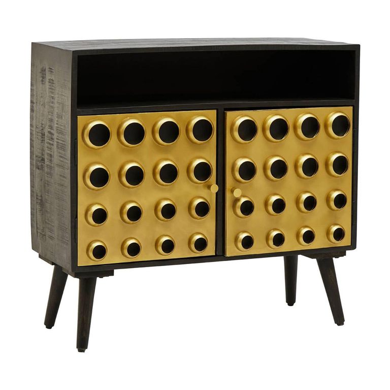 Arti Sideboard - 2 Door - 87.5cm - Black - Mango Wood - Small