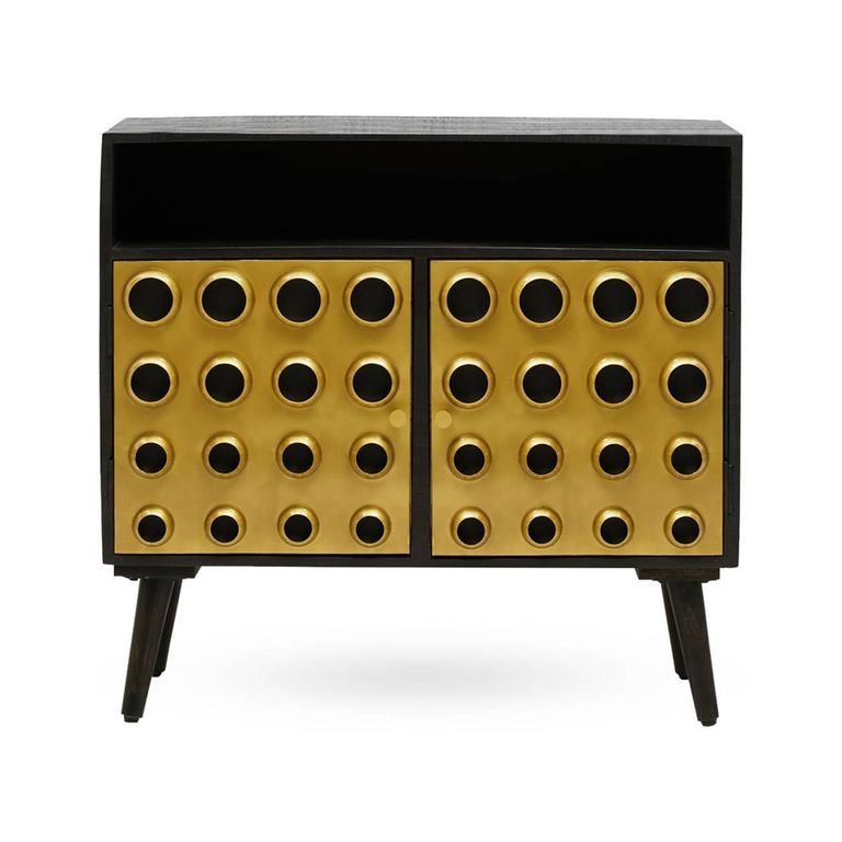 Arti Sideboard - 2 Door - 87.5cm - Black - Mango Wood - Small
