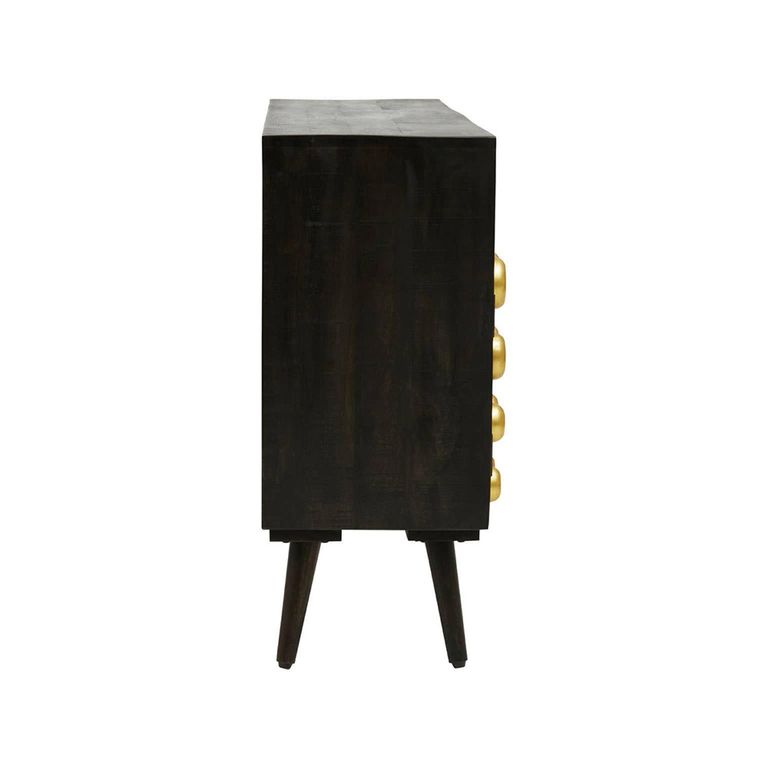 Arti Sideboard - 3 Door - 130cm - Black - Mango Wood - Medium