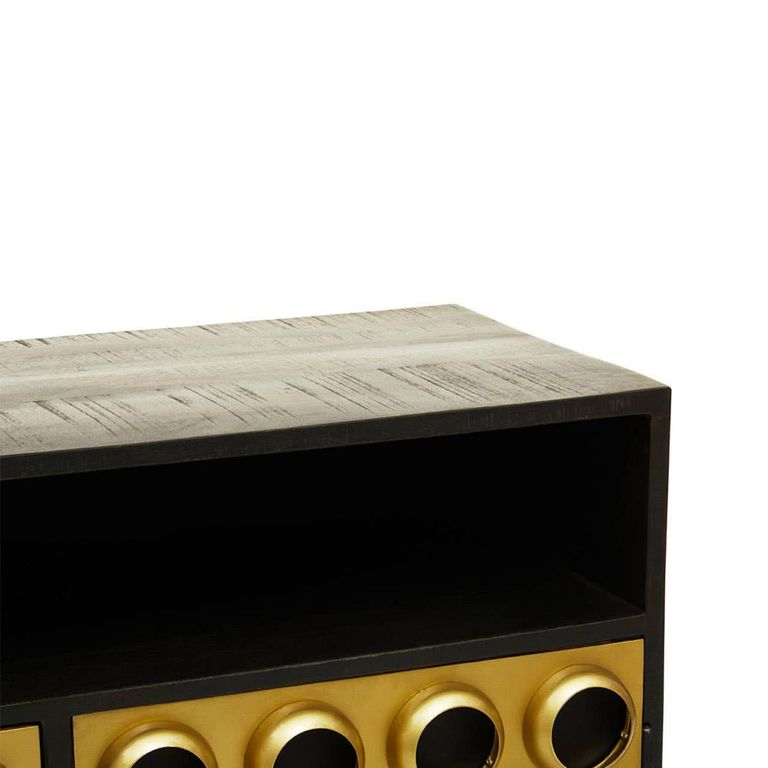 Arti Sideboard - 3 Door - 130cm - Black - Mango Wood - Medium