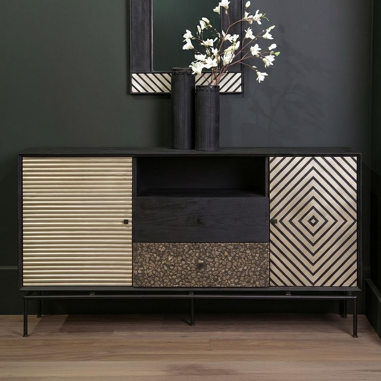 Boho Sideboard - 160cm - Large - Black Mango Wood