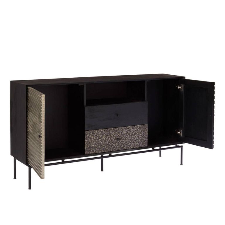 Boho Sideboard - 160cm - Large - Black Mango Wood