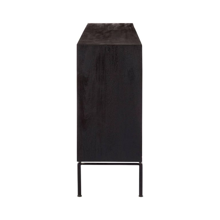 Boho Sideboard - 160cm - Large - Black Mango Wood