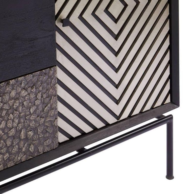 Boho Sideboard - 160cm - Large - Black Mango Wood