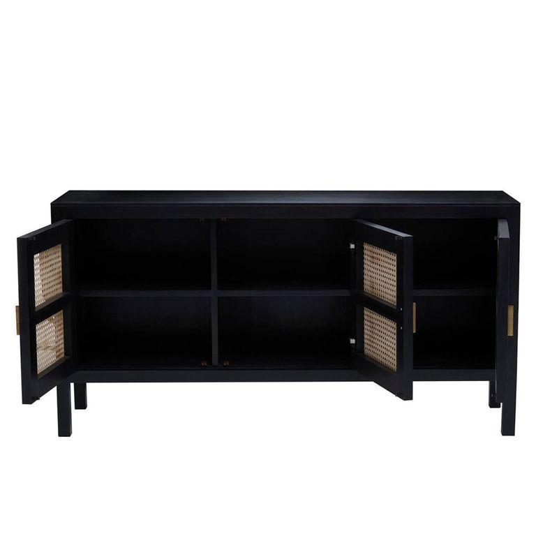 Corso Sideboard - 3 Door - Medium - Black Birchwood - 150cm