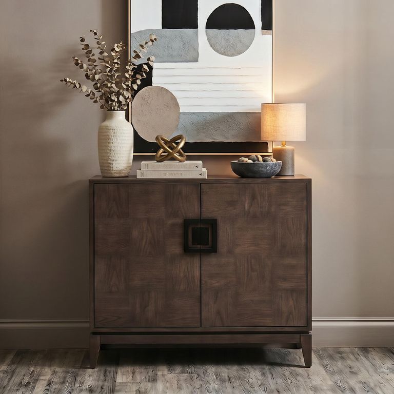 Dimaro Sideboard - 2 Door - Small - Elm Wood - 91cm
