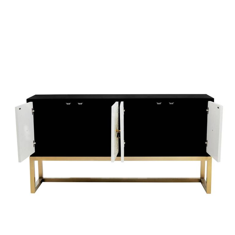 Dumas Sideboard - 4 Door - Large - Black and White - 170cm