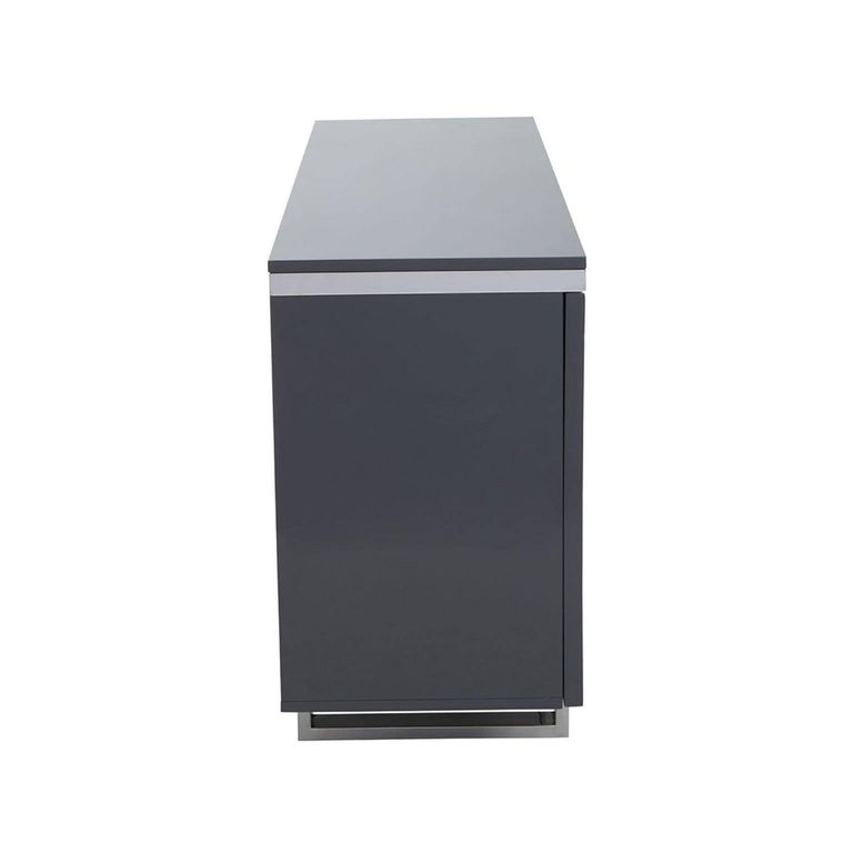 Genoa Sideboard - 4 Door - Medium - Fluted - Grey - 146cm