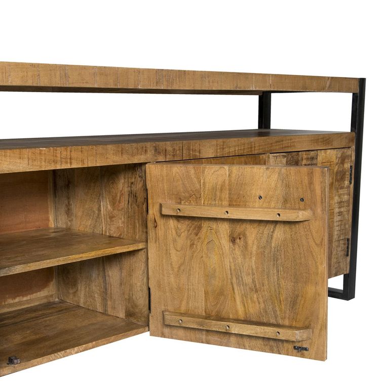 Nairobi Sideboard - 3 Door - 3 Drawer - Extra Large - Natural - Rustic Mango Wood