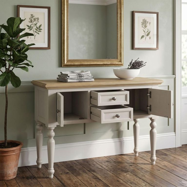 Chateau Buffet Sideboard - 2 Door - 2 Drawer - Grey Painted - Pine