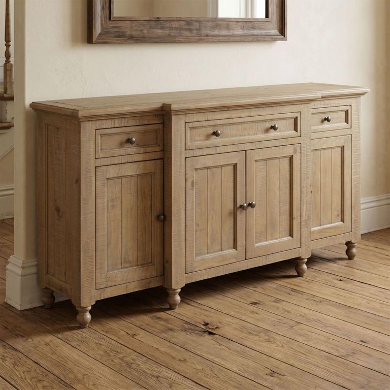 Chateau Sideboard - 4 Door - Large - Natural - Rustic Pine