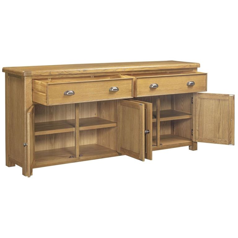 Dorchester Sideboard - 4 Door - Extra Large - Rustic Oak