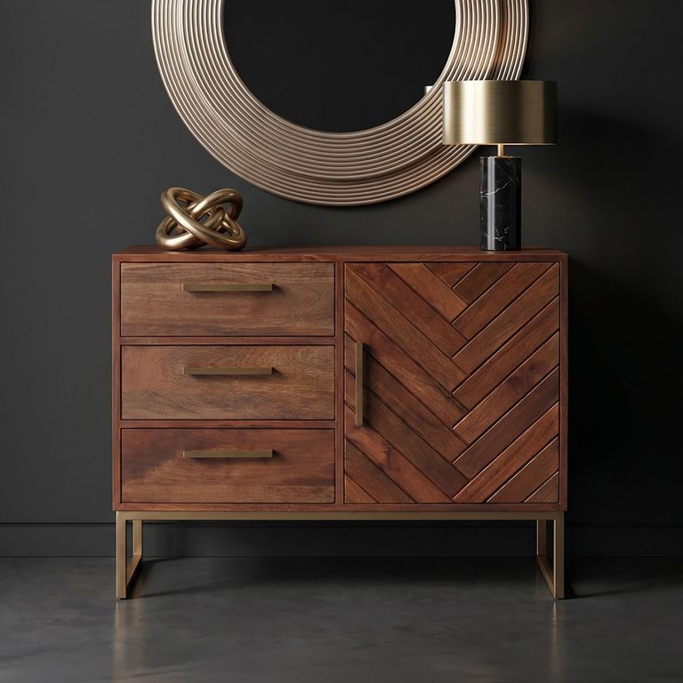 Gaya Sideboard - 1 Door - Small - Mango Wood - 90cm