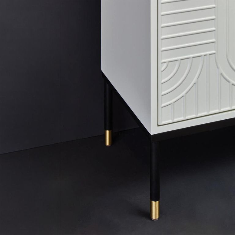 Danta Sideboard - 2 Door - Small - Off White Wood - 120cm