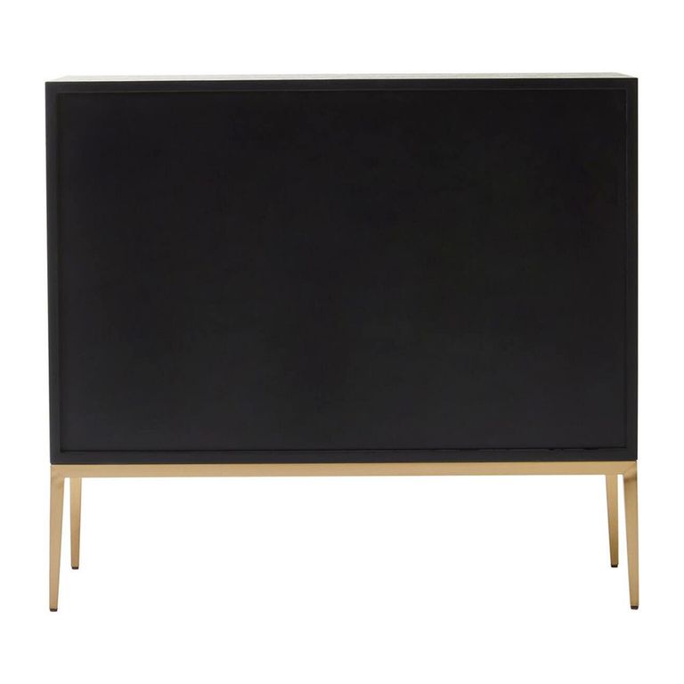 Davoli Sideboard - 2 Door - Small - Black and Gold - 100cm