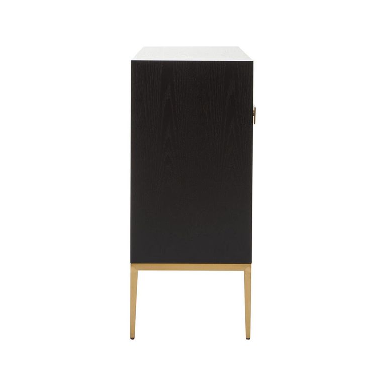 Davoli Sideboard - 4 Door - Medium - Black and Gold - 150cm