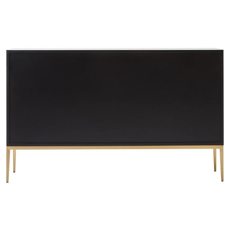 Davoli Sideboard - 4 Door - Medium - Black and Gold - 150cm