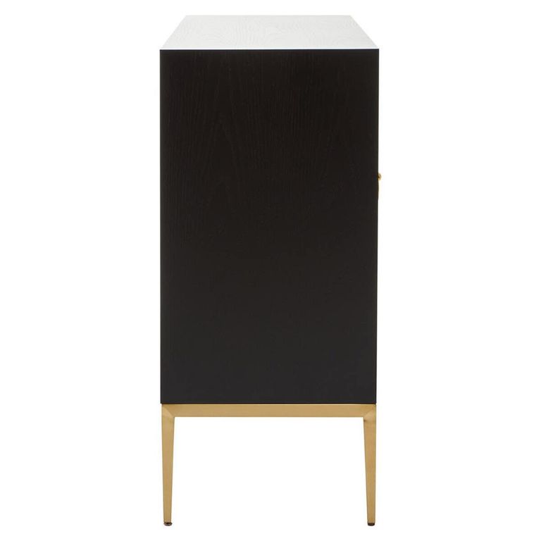 Deruta Sideboard - 4 Door - Medium - Grey Faux Shagreen - 154cm