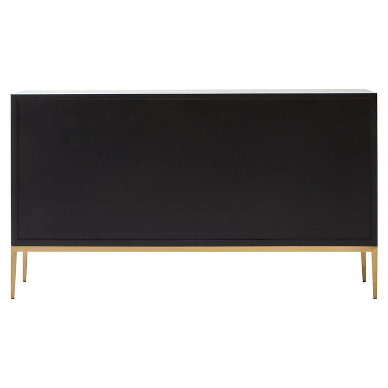 Deruta Sideboard - 4 Door - Medium - Grey Faux Shagreen - 154cm
