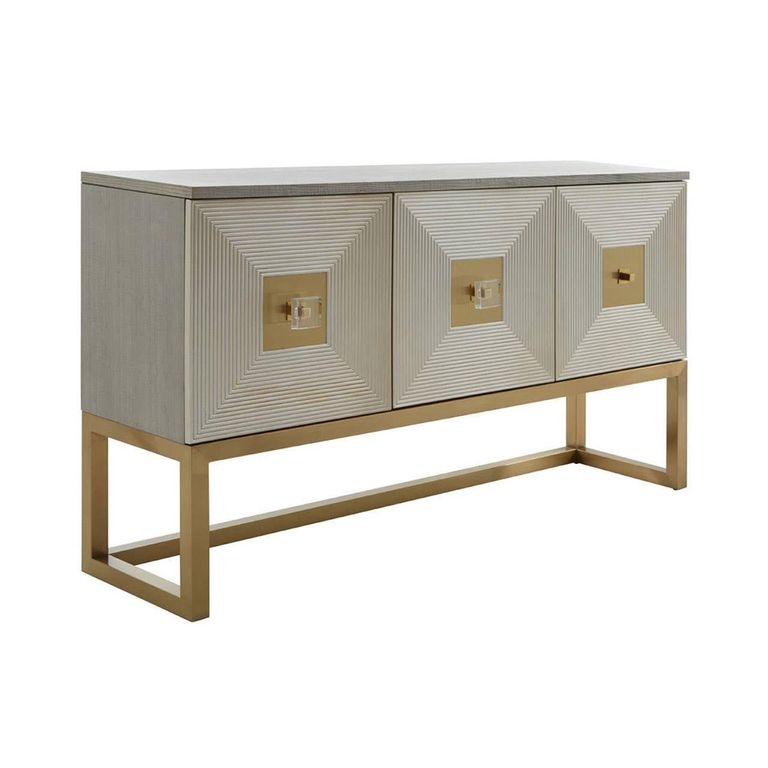 Duvali Sideboard - 3 Door - Medium - Silver and Gold - 150cm