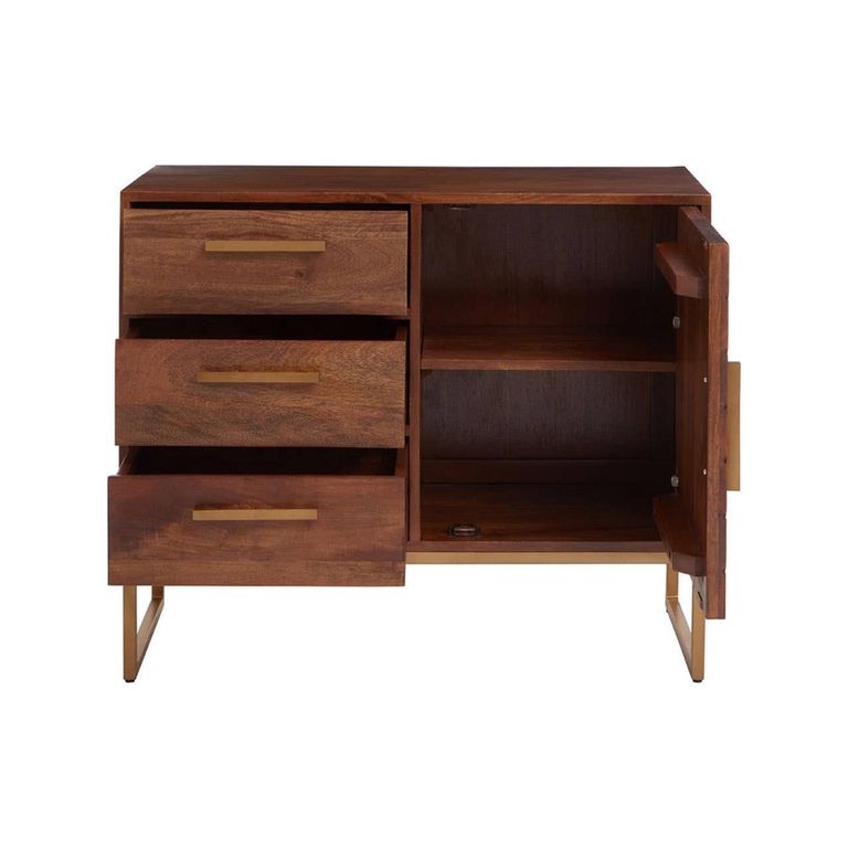 Gaya Sideboard - 1 Door - Small - Mango Wood - 90cm