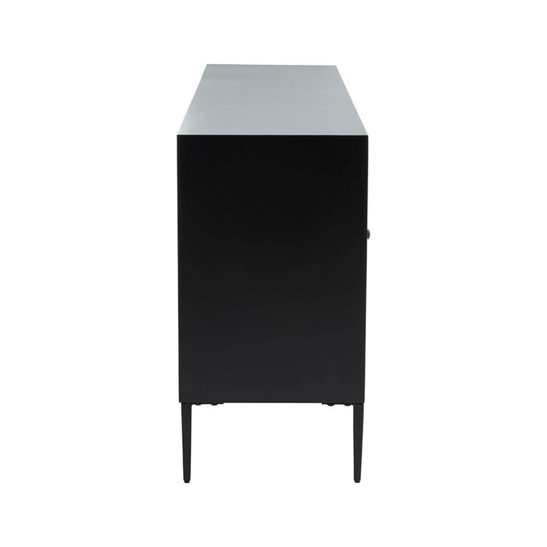 Luxor Sideboard - 4 Door - Extra Large - Black and Grey Pine Wood - 200cm