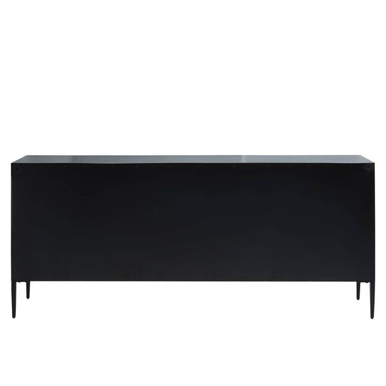 Luxor Sideboard - 4 Door - Extra Large - Black and Grey Pine Wood - 200cm