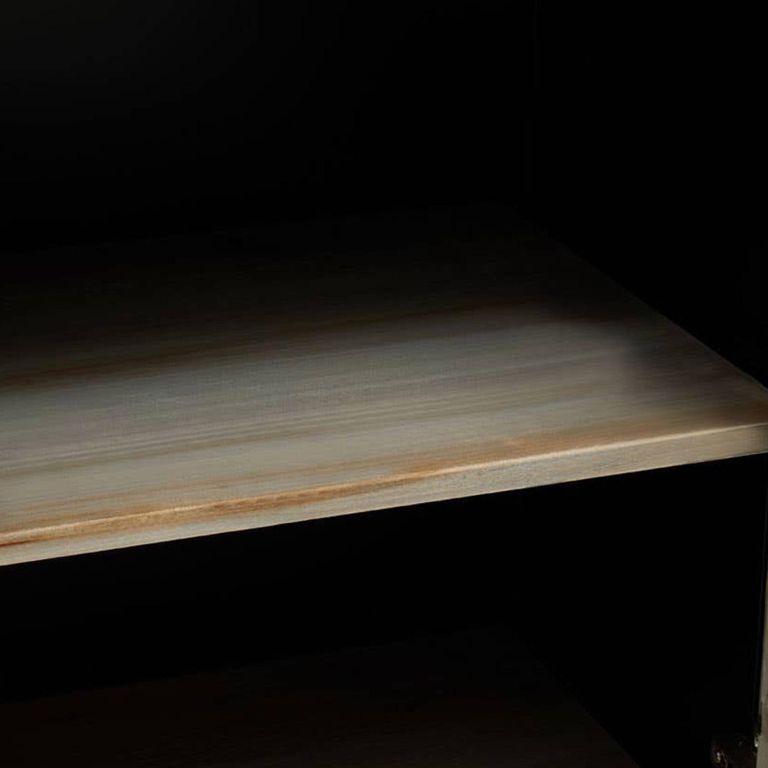 Luxor Sideboard - 4 Door - Extra Large - Black and Grey Pine Wood - 200cm