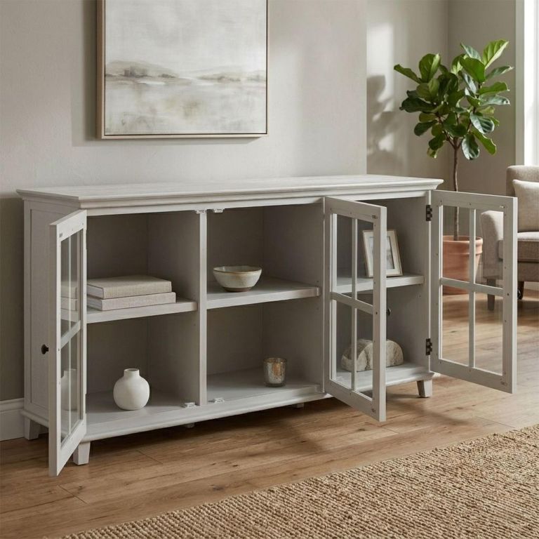 Provence Painted Sideboard - 3 Door - Large - Truffle
