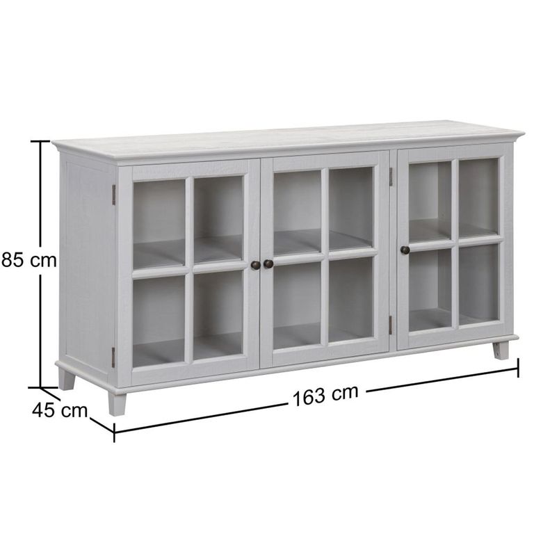 Provence Painted Sideboard - 3 Door - Large - Truffle