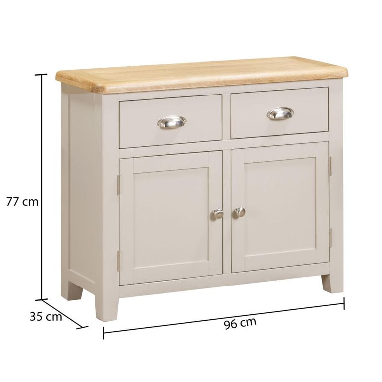 Windermere Painted Sideboard - 2 Door - 2 Drawer - Medium - Oyster Grey