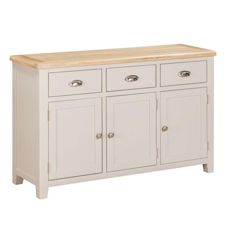 Windermere Painted Sideboard - 3 Door - Large - Oyster Grey