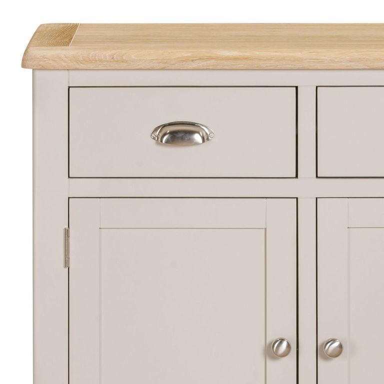 Windermere Painted Sideboard - 3 Door - Large - Oyster Grey