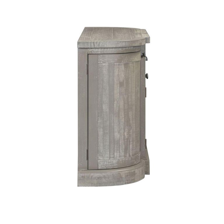 Bordeaux Curved Sideboard - 4 Door - 1 Drawer - Large - Grey - Wooden