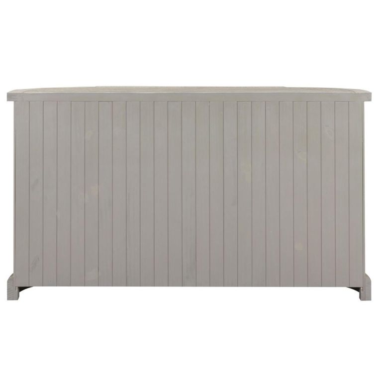 Bordeaux Curved Sideboard - 4 Door - 1 Drawer - Large - Grey - Wooden