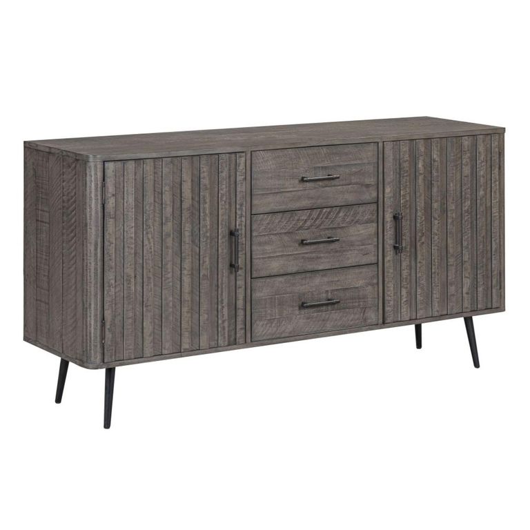 Monarch Sideboard - 2 Door - 3 Drawer - Large - Dark Grey - Wooden