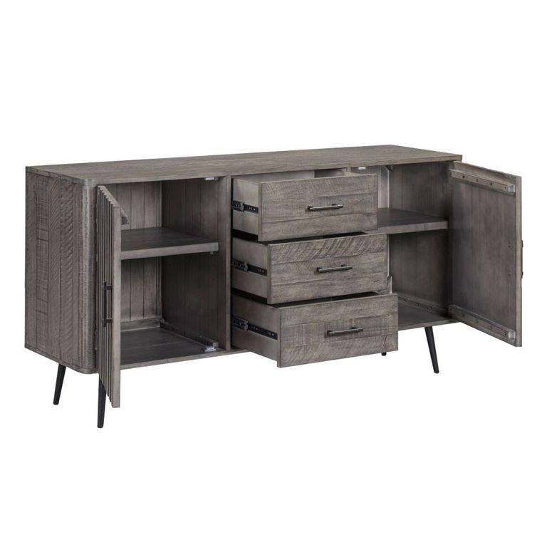 Monarch Sideboard - 2 Door - 3 Drawer - Large - Dark Grey - Wooden