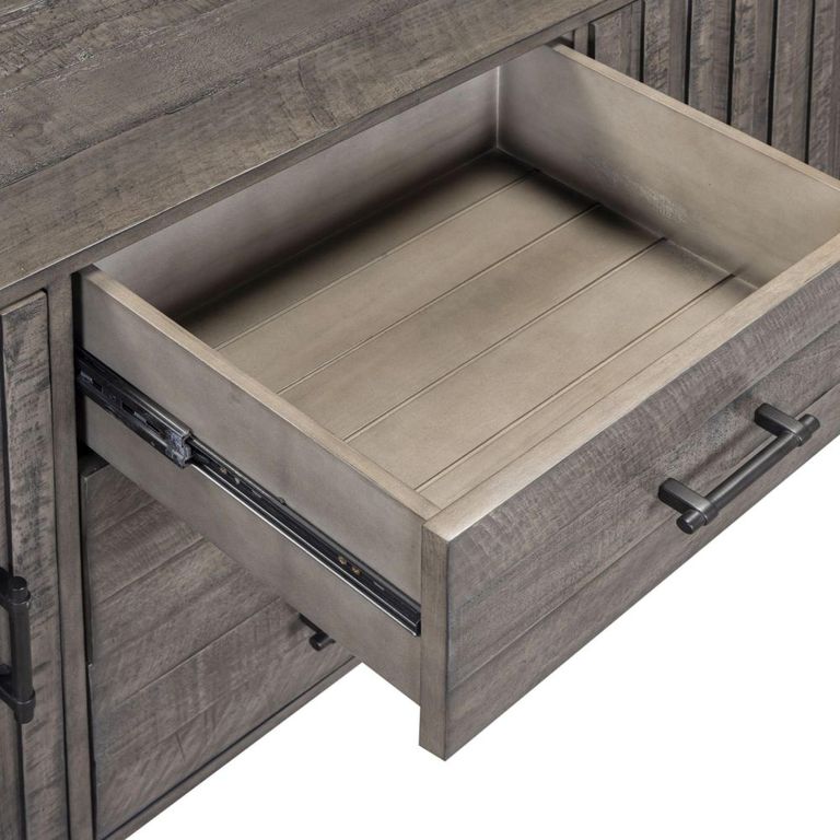 Monarch Sideboard - 2 Door - 3 Drawer - Large - Dark Grey - Wooden