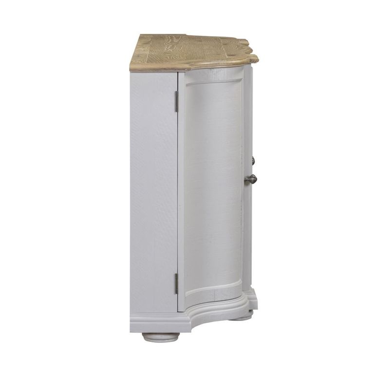 Toulouse Curved Sideboard - 4 Door - Medium - Grey - Wooden