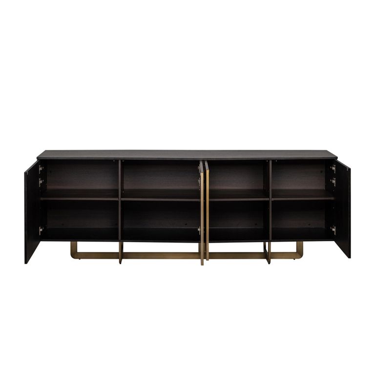 Alexander Jones Sideboard - 4 Door - Extra Large - Charcoal and Brass
