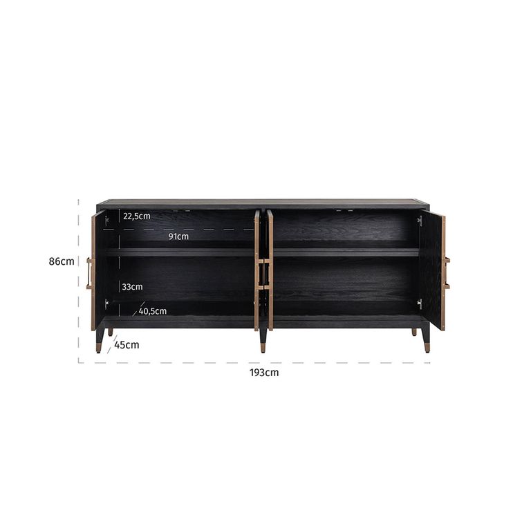 Bloomville Shagreen Extra Large 4 Door Sideboard